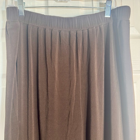 NWOT. SIMONTON SAYS 2X dark brown pants with elastic waist band. Pull on pants - Picture 2 of 10